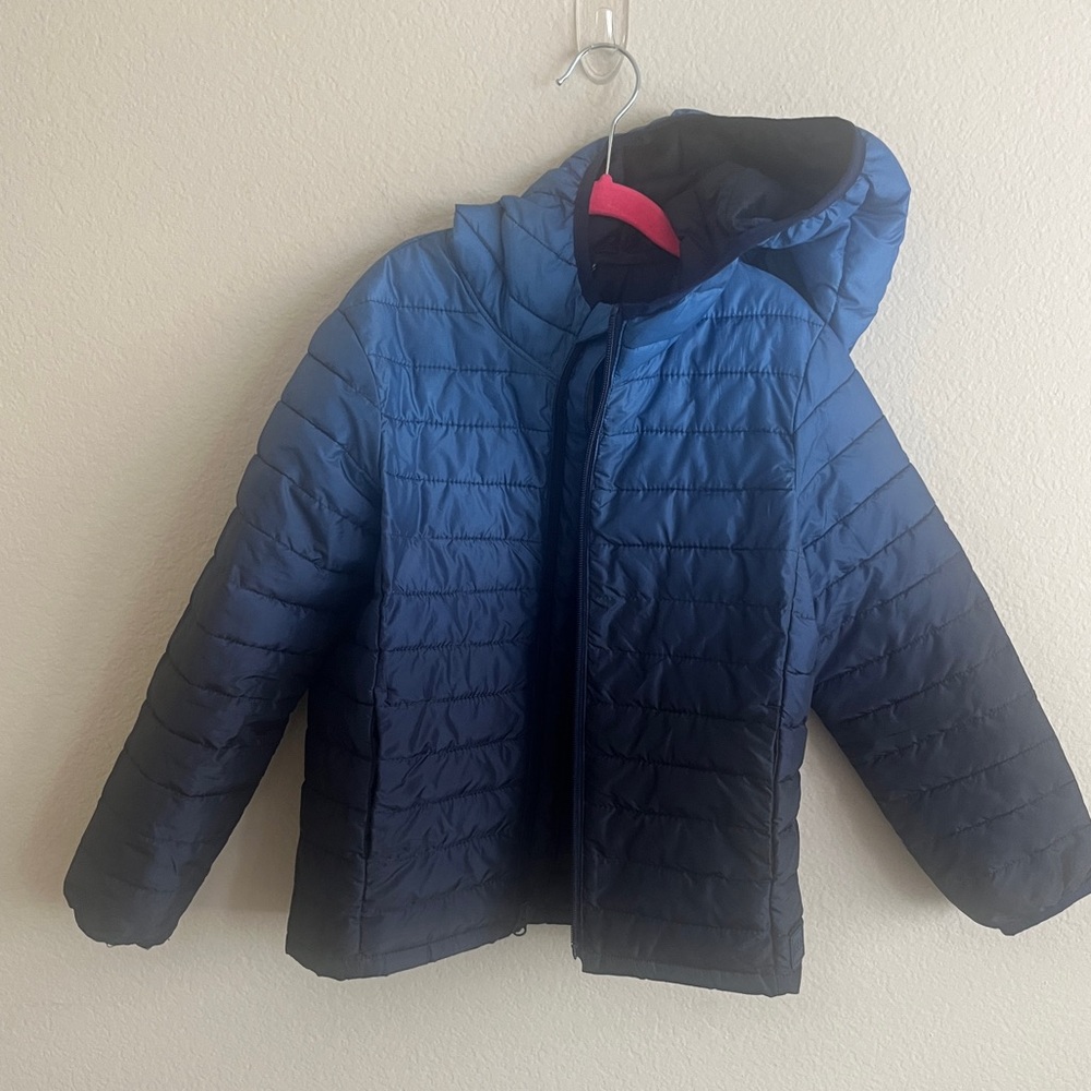 Gap Kids Puffa Jacket Blue dip dye size Small age 6-7